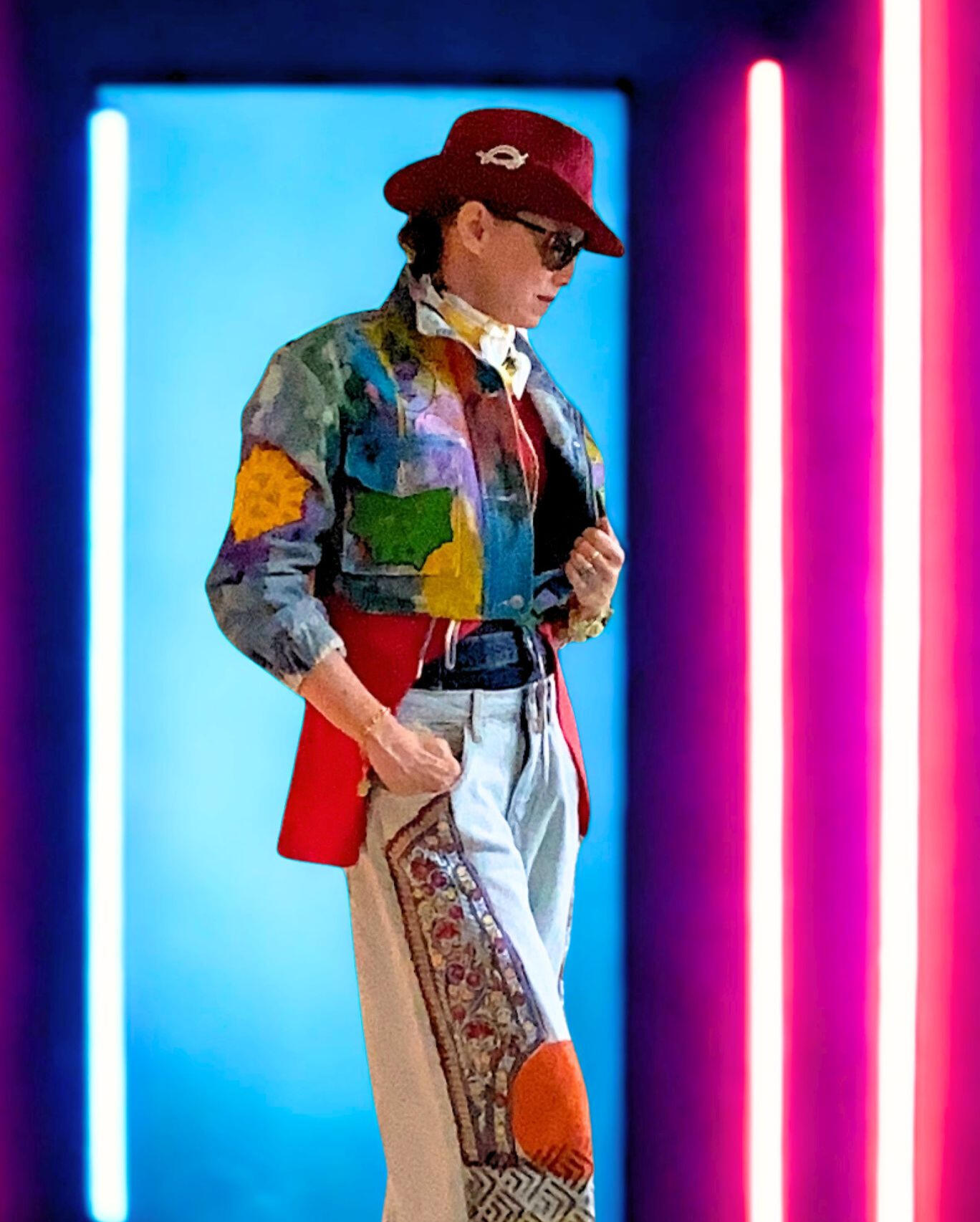 Painted Dennin Jacket and Pants Painted Dennin Jacket and Pants