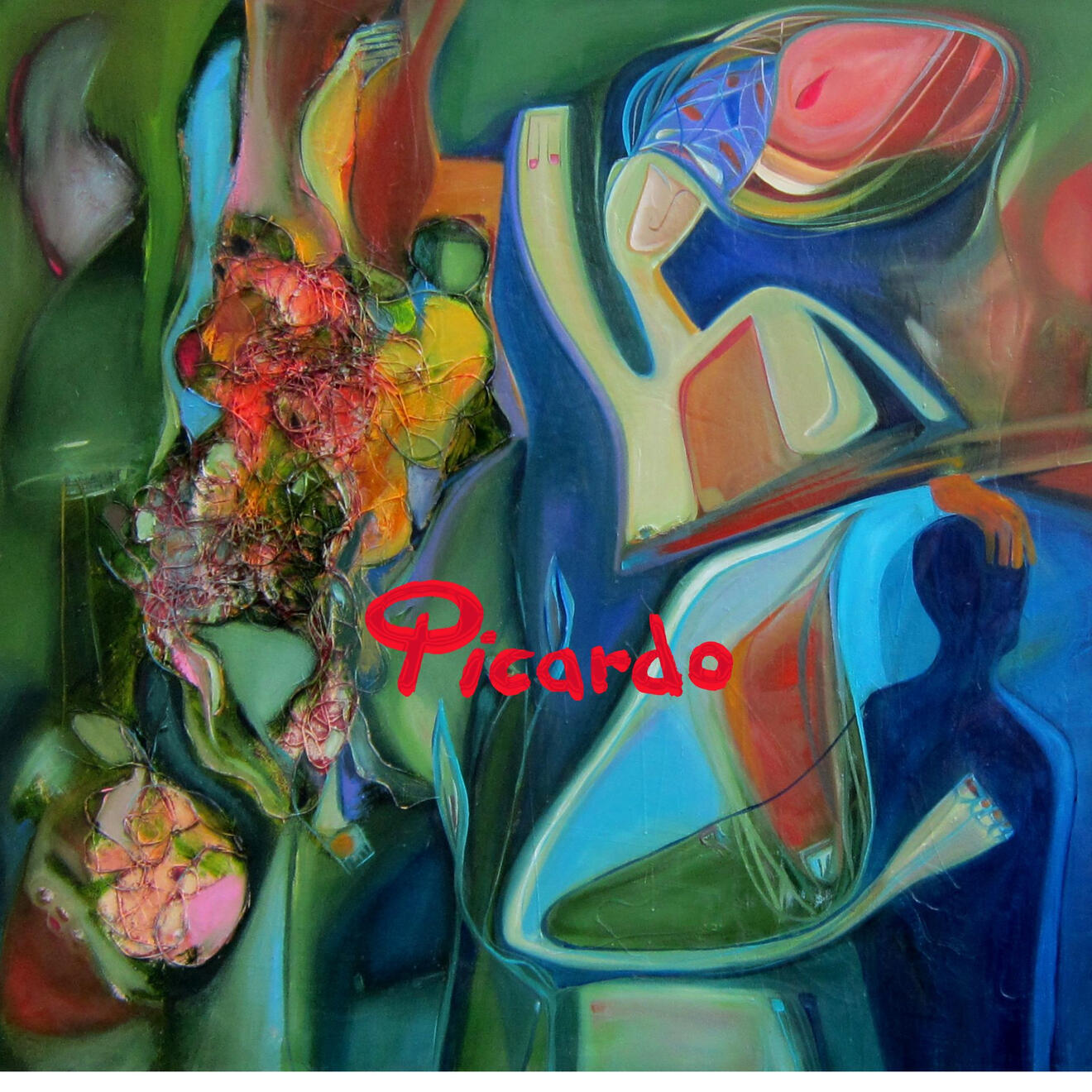 Original oil painting Mixed media and found object in canvas