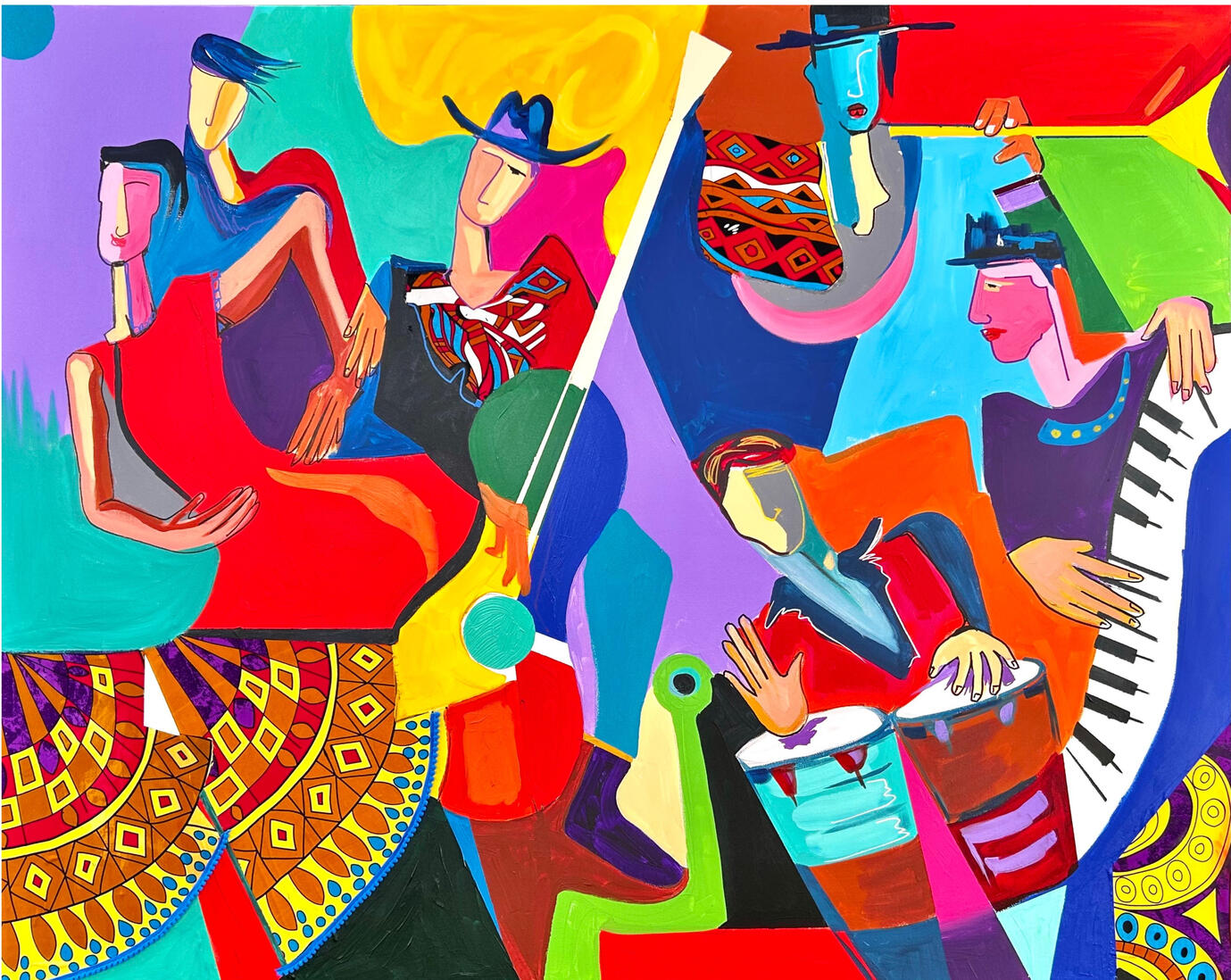 CELEBRATION Series Mixed media on canvas